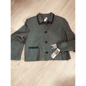 Lucia Petites Women's Size 16p Green/blue/yellow Blazer Jacket Ships From USA